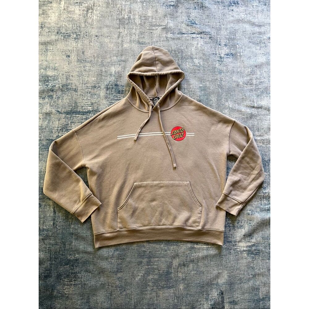 Santa Cruz Skateboards Gray Classic Dot Relaxed Fit Hooded Sweatshirt